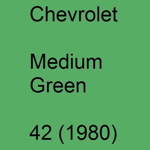 Chevrolet, Medium Green, 42 (1980).